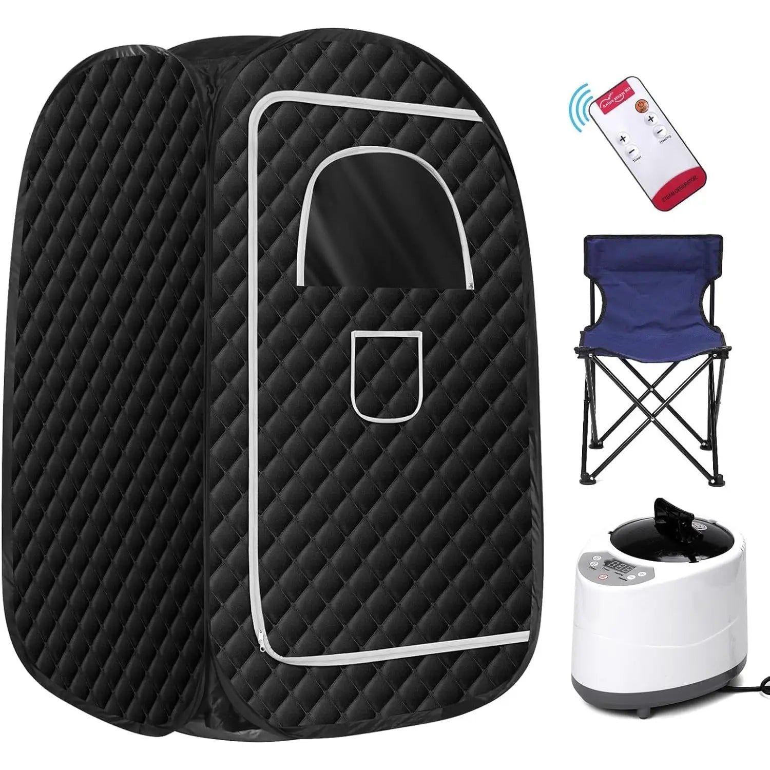 Portable 1-Person Home Steam Sauna Tent 2.6L Fold-able 1000 Watt Steamer for Gym Application Made in China-0