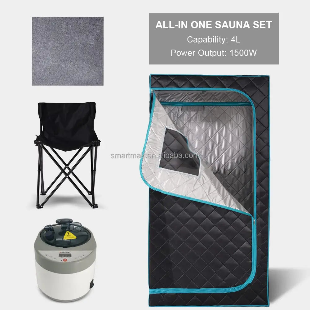 Smartmak Portable Home Steam Sauna Full Size Personal Sauna Spa Box Single Saunas Tent with Steamer-2